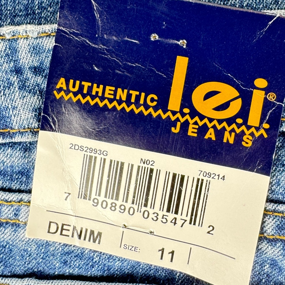 NWT Vintage 90’s LEI Women's Bootcut 100% Cotton Denim Jeans - Picture 8 of 10